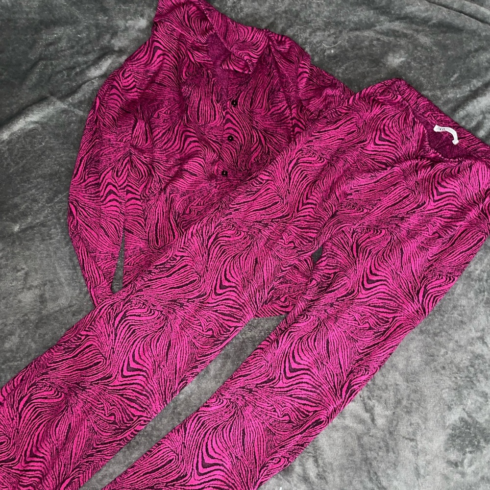 Zara Abstract 2 Piece Pants Set